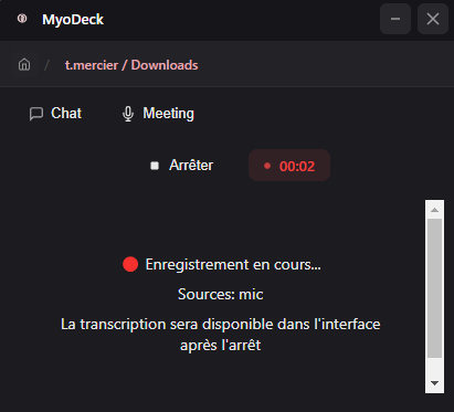 Active recording indicator